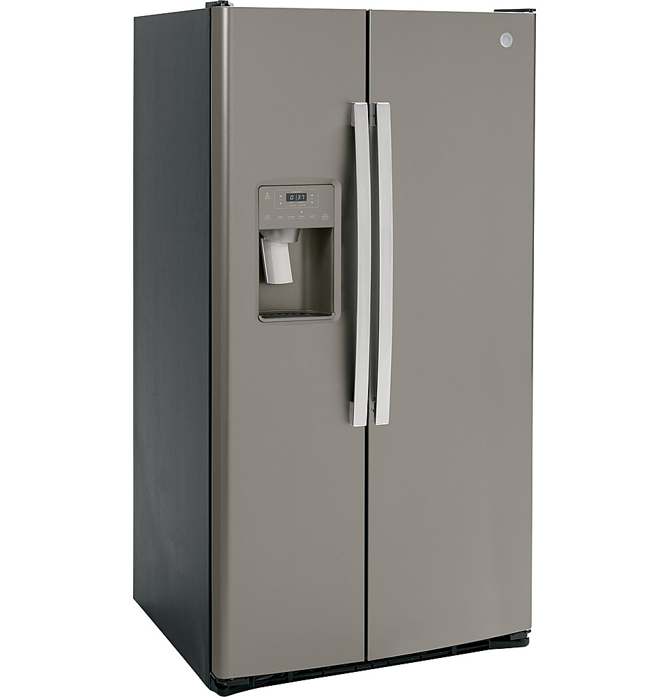Angle View: Viking - Professional 5 Series 29.1 Cu. Ft. Side-by-Side Built-In Refrigerator - Gray