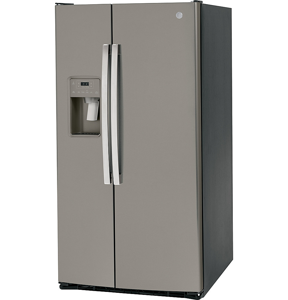 Left View: Viking - Professional 5 Series 29.1 Cu. Ft. Side-by-Side Built-In Refrigerator - Gray