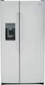 GE - 36 in. Wide 25.3 Cu. Ft. Side-by-Side Refrigerator with External Ice & Water Dispenser - Stainless Steel