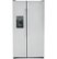 Front Zoom. GE - 25.3 Cu. Ft. Side-by-Side Refrigerator with External Ice & Water Dispenser - Stainless steel.