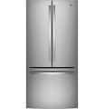 GE - 33 in. Wide 18.6 Cu. Ft. French Door Counter-Depth Refrigerator with Internal Water Dispenser - Stainless Steel