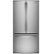 Front Zoom. GE - 18.6 Cu. Ft. French-Door Counter-Depth Regrigerator - Stainless steel.