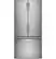Front. GE - 18.6 Cu. Ft. French Door Counter-Depth Refrigerator - Stainless Steel.