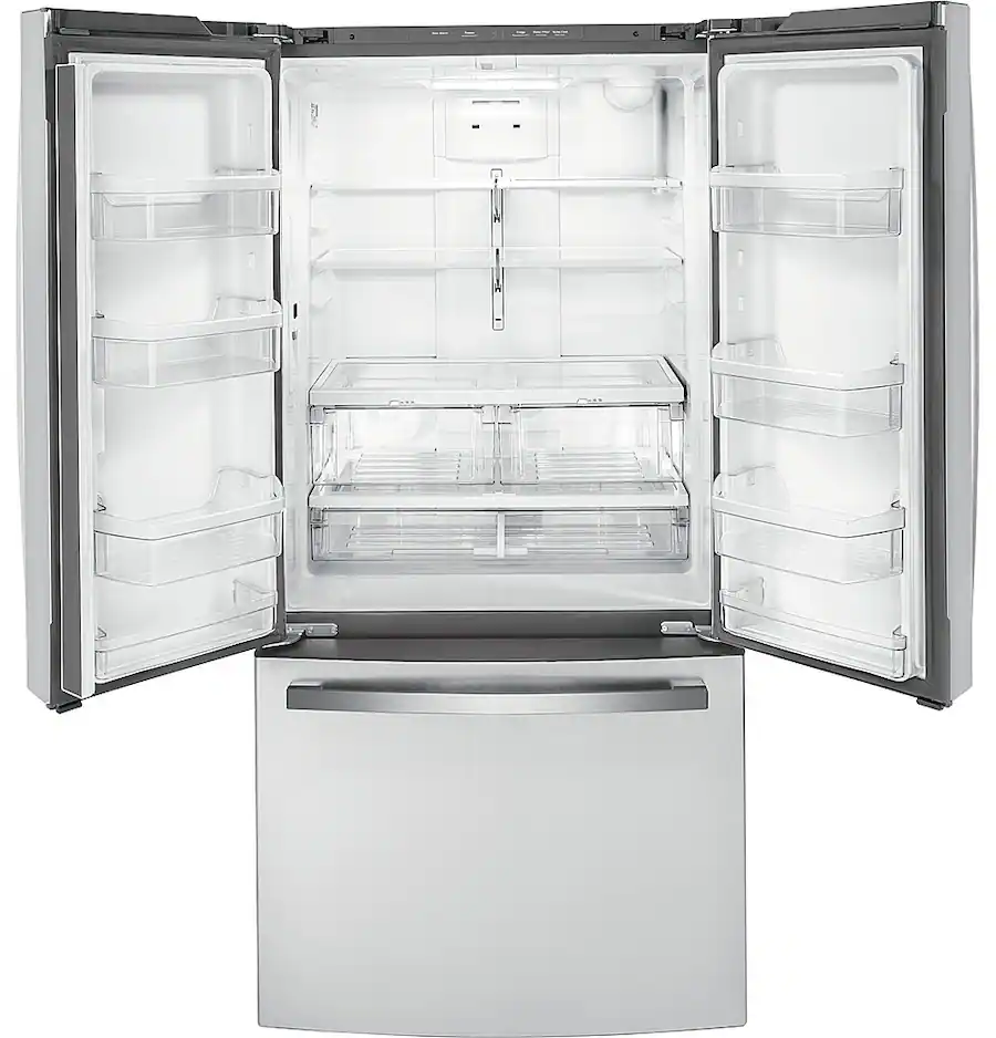 GE 18.6 Cu. Ft. French Door Counter Depth Refrigerator with Internal ...