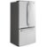 Alt View Zoom 13. GE - 18.6 Cu. Ft. French-Door Counter-Depth Regrigerator - Stainless steel.