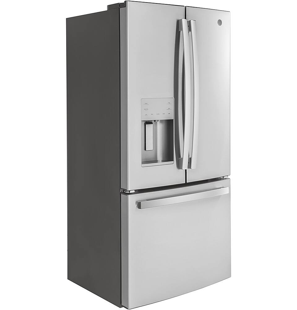 Alt View 14. GE - 17.5 Cu. Ft. French Door Counter-Depth Refrigerator - Stainless Steel.