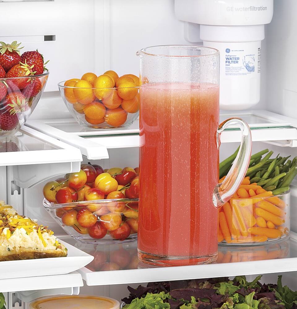 Alt View 17. GE - 17.5 Cu. Ft. French Door Counter-Depth Refrigerator - Stainless Steel.