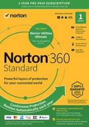 360 Standard with Norton Utilities Ultimate (1-Device) (1-Year Subscription with Auto Renewal) - Android, Mac OS, Windows, Apple iOS - Front_Zoom