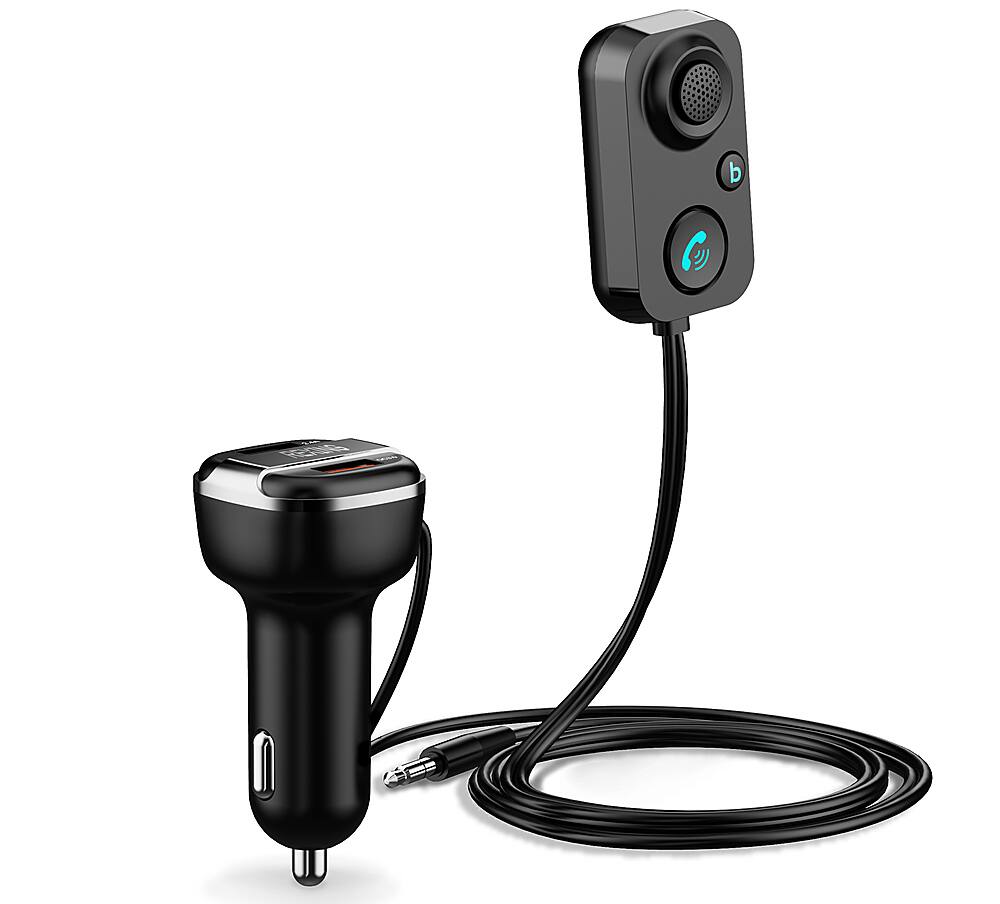 Alt View 11. Rexing - AUX2 Mini Bluetooth Receiver with Dual USB Enhanced Bass and Voice Control - Black.