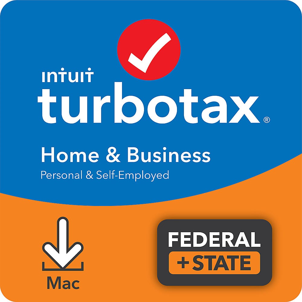 Front. TurboTax - Home & Business 2021 Federal + E-File & State for Mac.