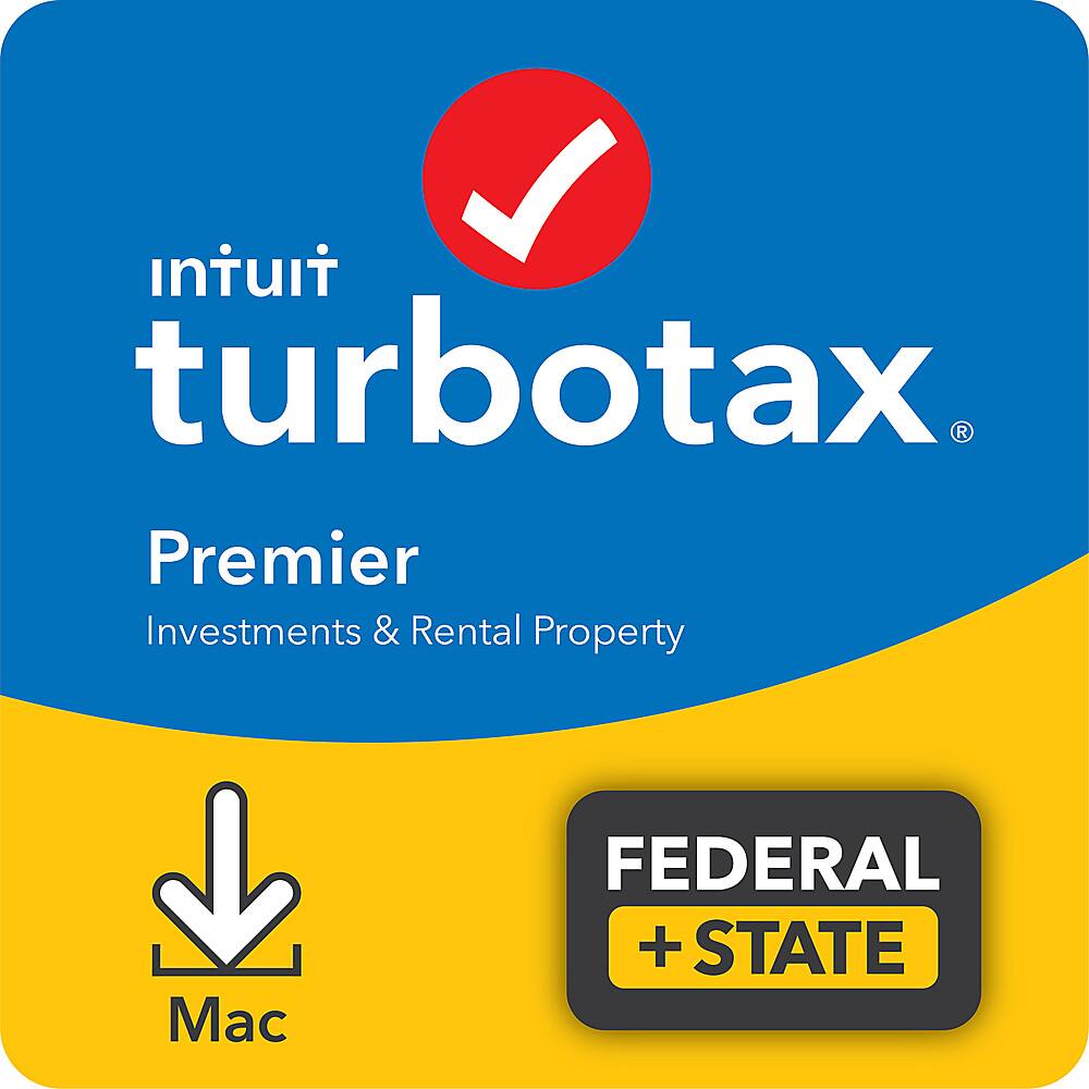 Front. TurboTax - Premier 2021 Federal + E-File & State for Mac.
