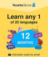 Rosetta Stone - Learn ONE of 24+ Languages with 12 Month Access - Android, Mac, Windows, iOS - Android, Mac OS, Windows, Apple iOS [Digital] - Front_Zoom