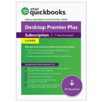QuickBooks - Desktop Premier Plus 2022 (3 User) (1-Year Subscription) - Windows [Digital] - Front_Zoom