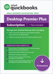 QuickBooks - Desktop Premier Plus 2022 (1 User) (1-Year Subscription) - Windows [Digital] - Front_Zoom