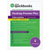 QuickBooks - Desktop Premier Plus with Enhanced Payroll 2022 (1 User) (1-Year Subscription) [Digital] - Windows [Digital] - Front_Zoom
