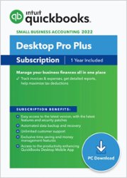 QuickBooks - Desktop Pro Plus 2022 (1 User) (1-Year Subscription) - Windows [Digital] - Front_Zoom