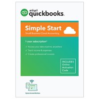 QuickBooks - Online Simple Start 2022 (1 User) (1-Year Subscription) - Android, Apple iOS, Mac OS, Windows [Digital] - Front_Zoom