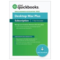 QuickBooks - Desktop Mac Plus 2022 (1 User) (1-Year Subscription) - Mac OS [Digital] - Front_Zoom