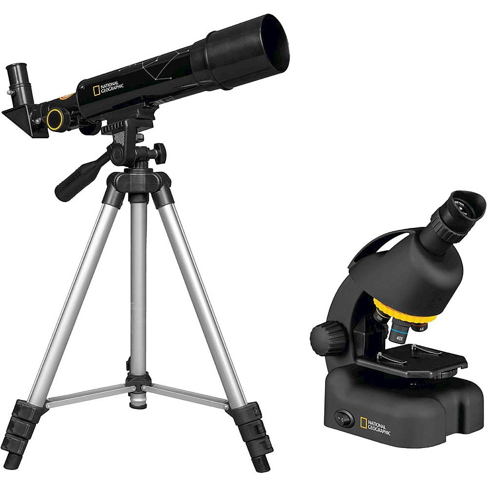 Angle View: National Geographic - 50mm Refractor Telescope and Microscope Set