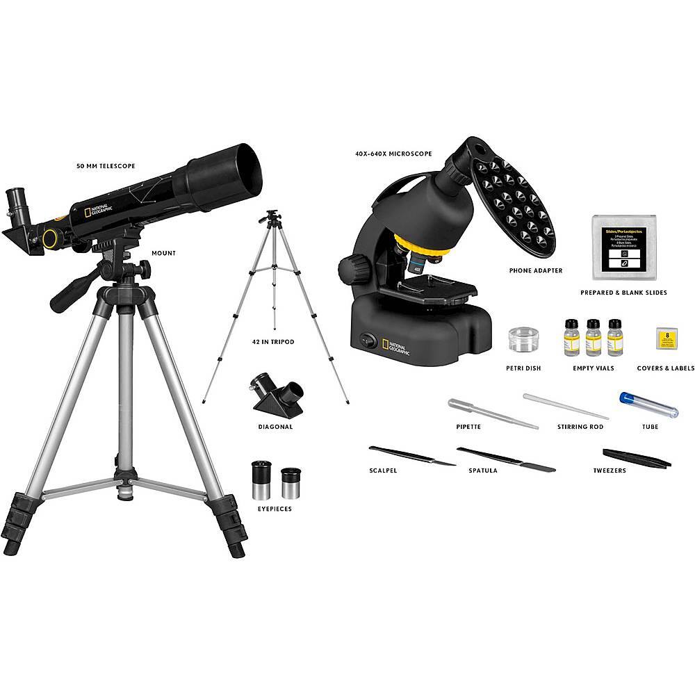 Alt View 20. National Geographic - 50mm Refractor Telescope and Microscope Set.