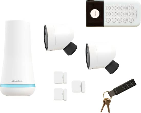 simplisafe security kit with 1080p security camera