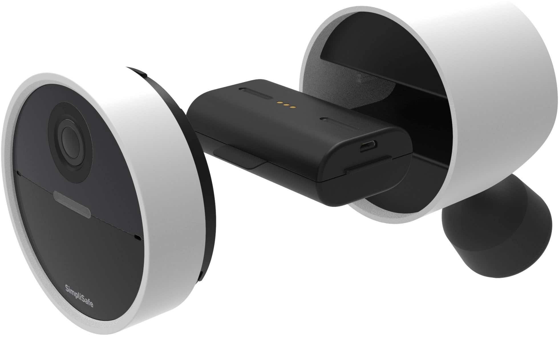 Alt View 1. SimpliSafe - Rechargeable Battery for Outdoor Security Camera - Black.