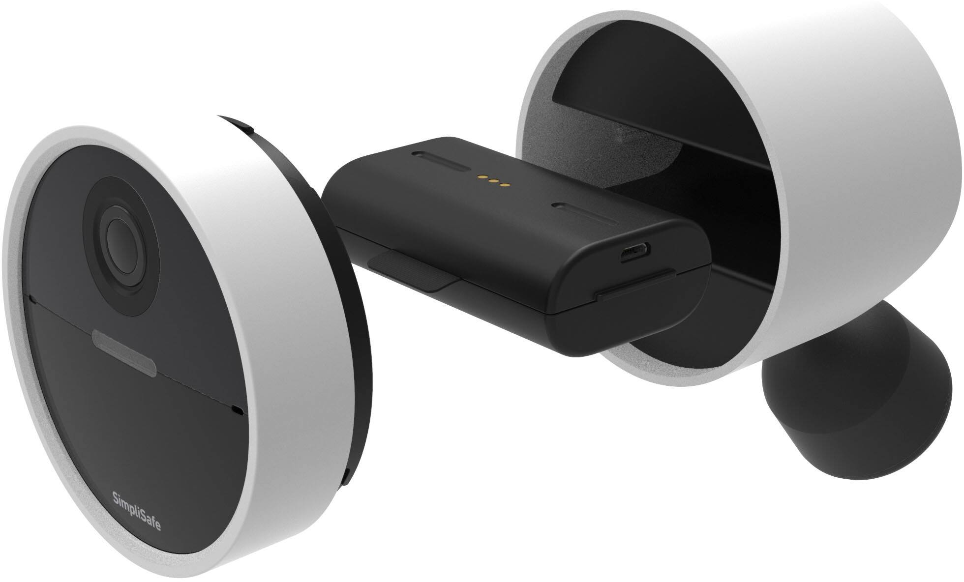 Alt View 1. SimpliSafe - Rechargeable Battery for Outdoor Security Camera - Black.