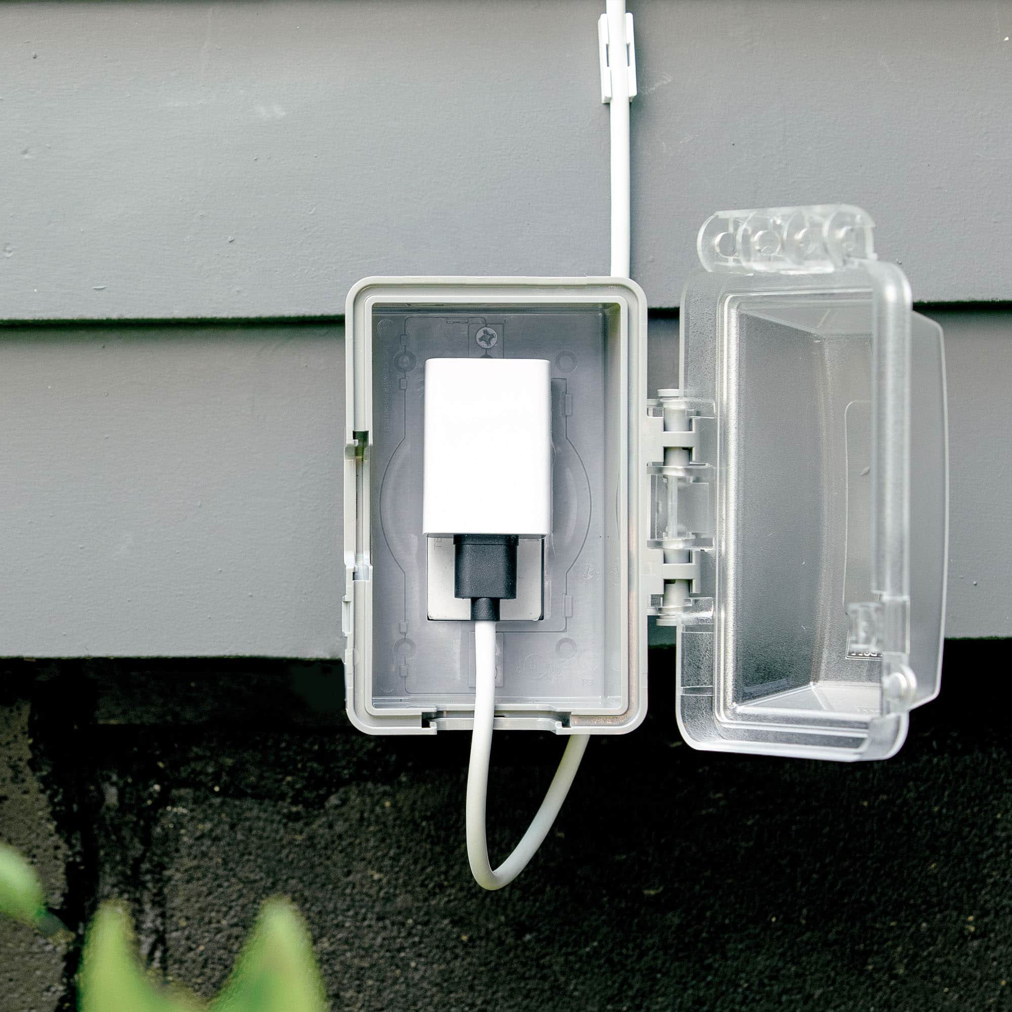 Alt View 1. SimpliSafe - Power Cable and Power Adapter for Outdoor Security Camera - White.