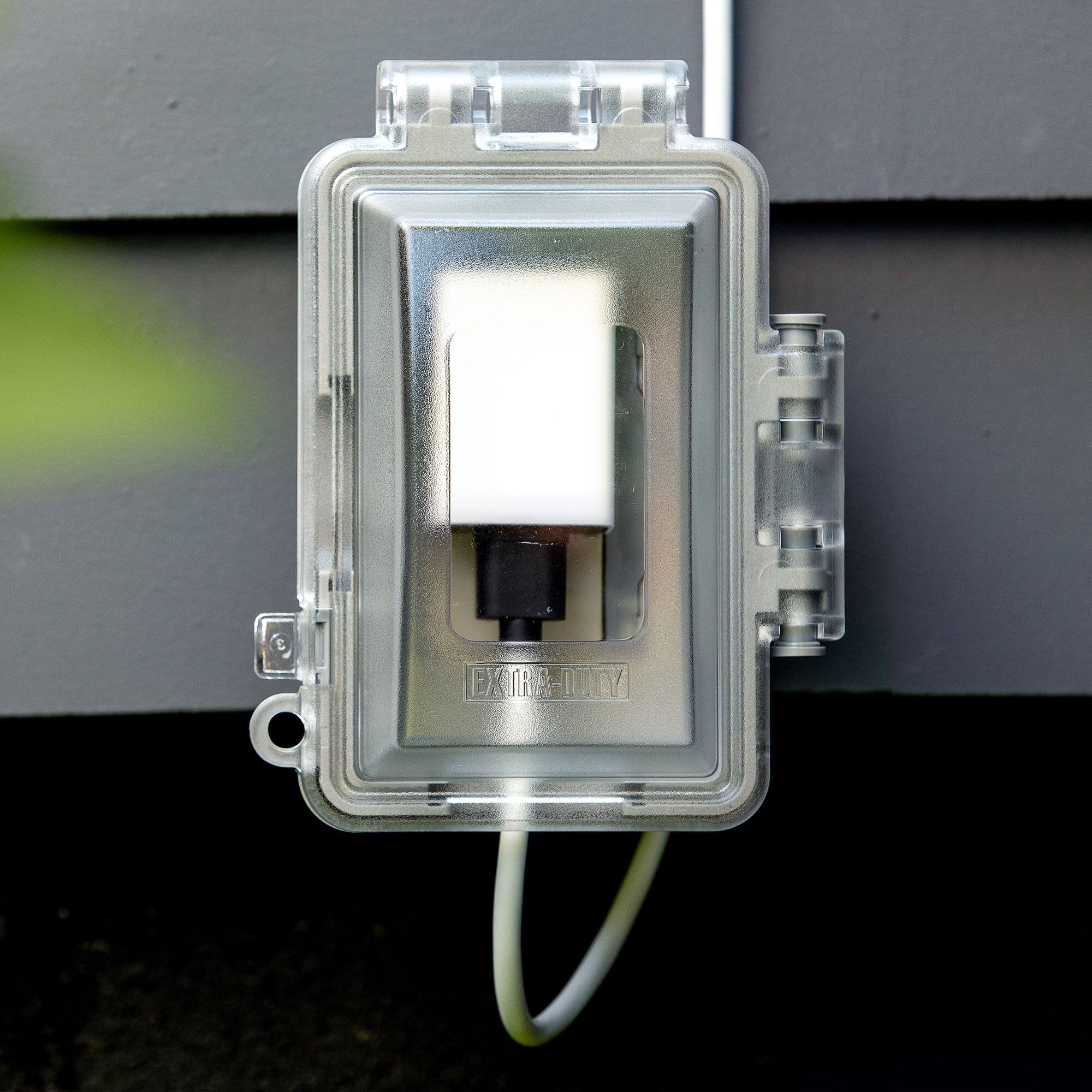 Left. SimpliSafe - Power Cable and Power Adapter for Outdoor Security Camera - White.