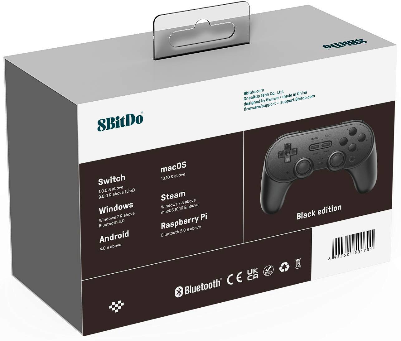 Alt View 19. 8BitDo - Pro 2 Bluetooth Gamepad - Black.