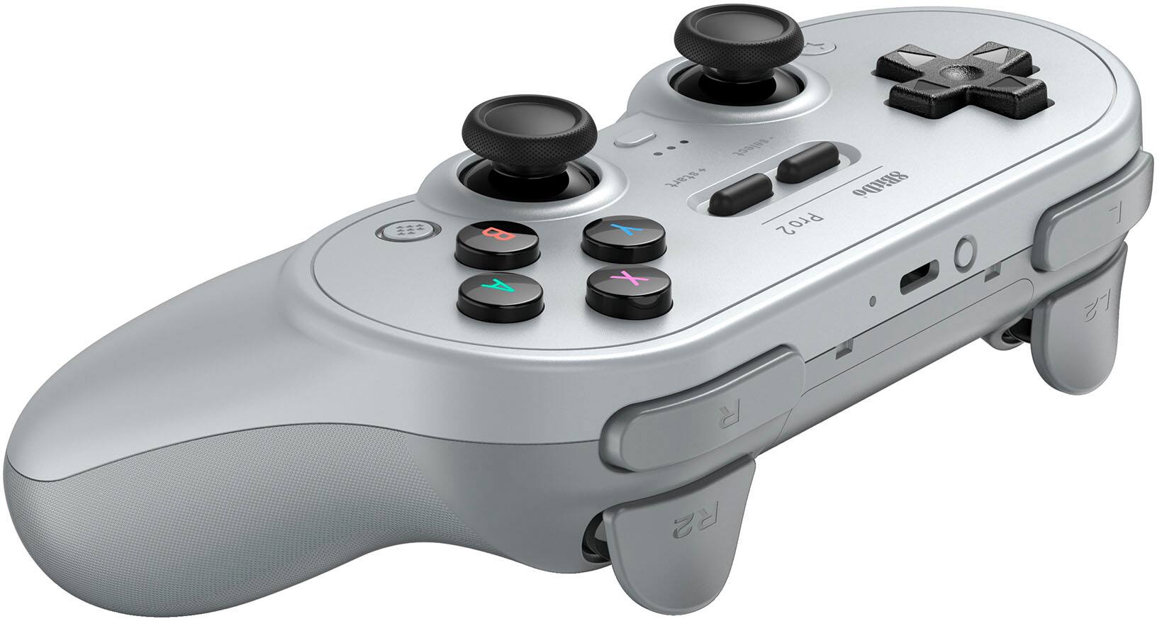 Alt View 12. 8BitDo - Pro 2 Bluetooth Gamepad - Gray.