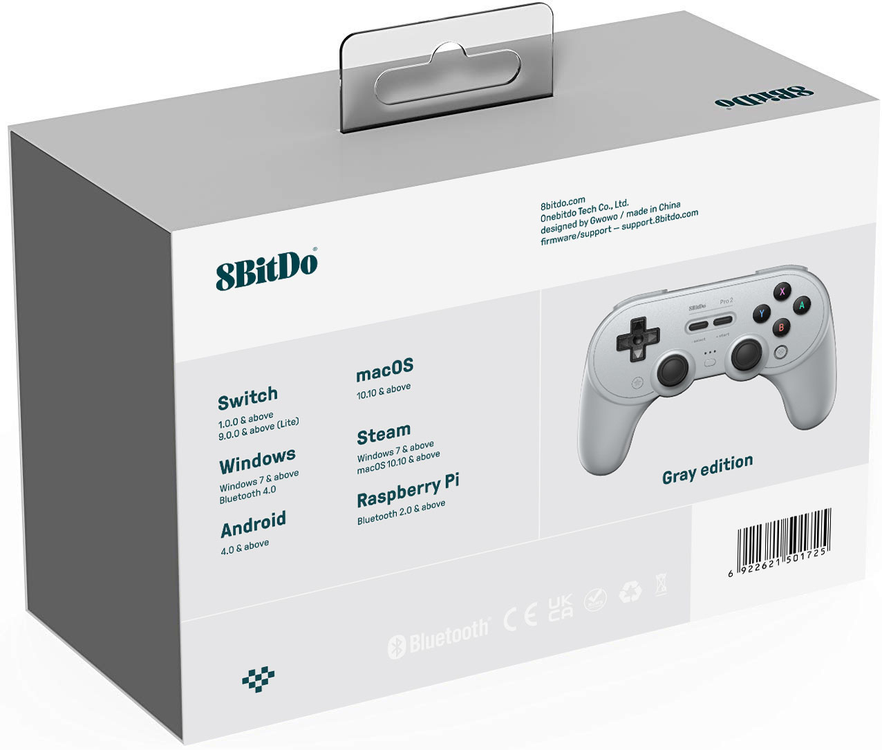 8BitDo Pro 2 Bluetooth Gamepad Gray 80GL - Best Buy