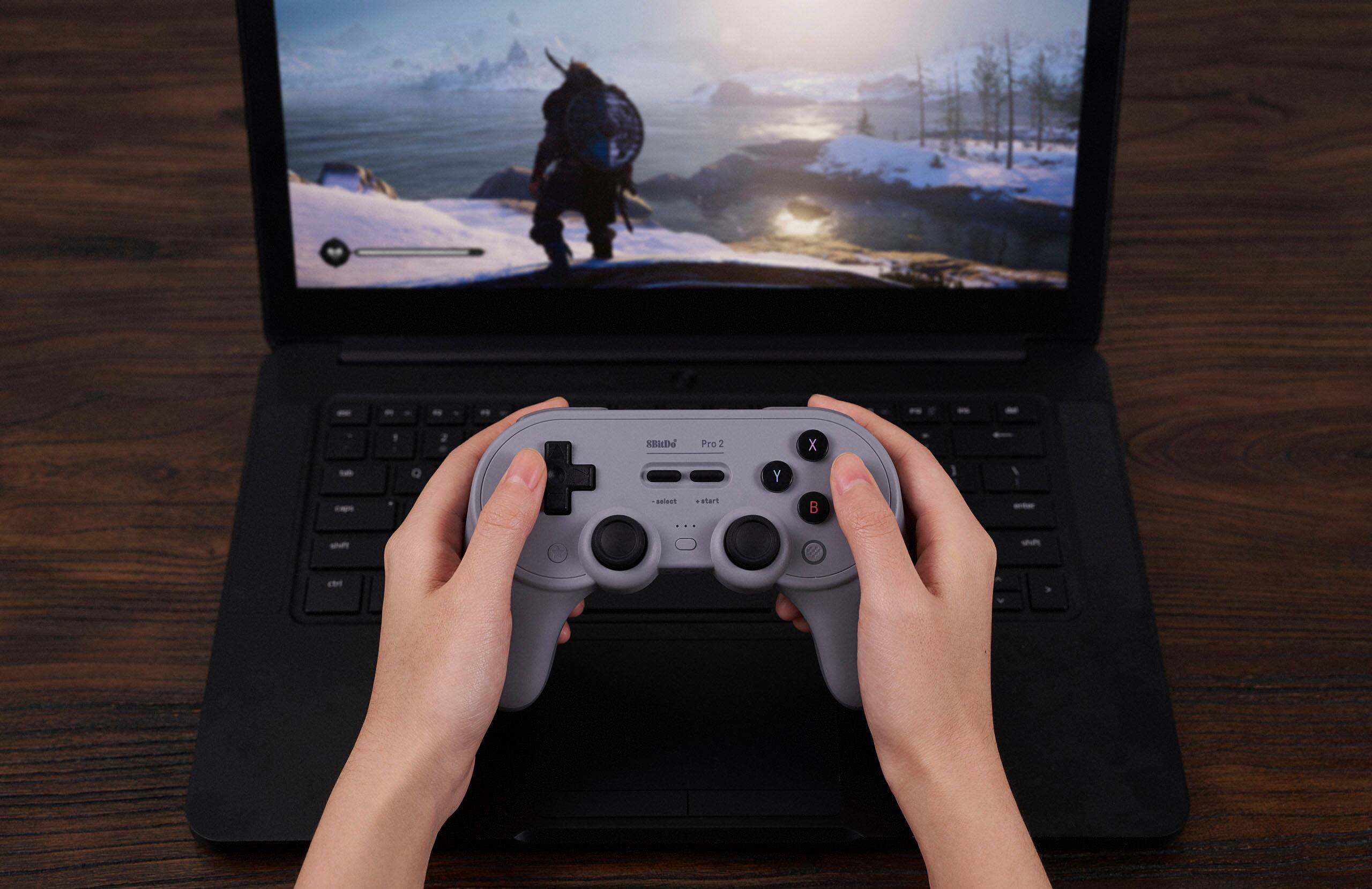 Alt View 20. 8BitDo - Pro 2 Bluetooth Gamepad - Gray.