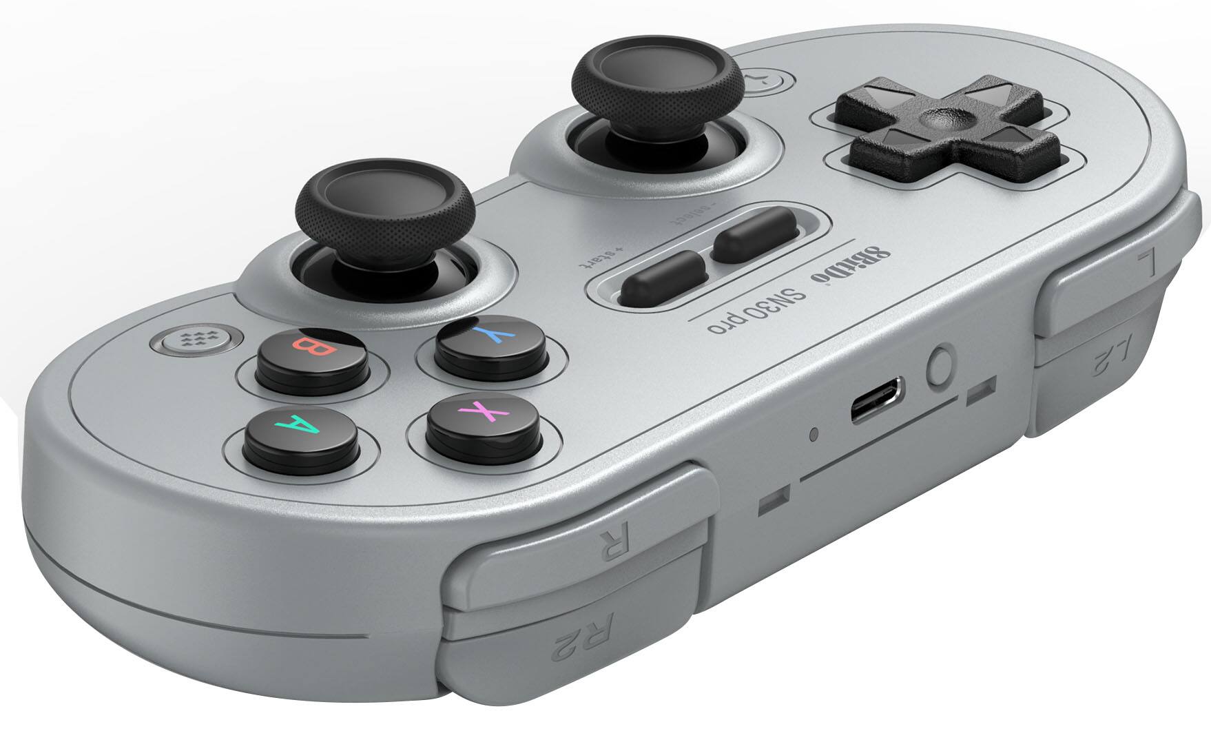 Alt View 11. 8BitDo - SN30 Pro Bluetooth Gamepad - Gray.