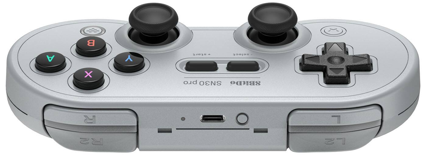 Alt View 12. 8BitDo - SN30 Pro Bluetooth Gamepad - Gray.