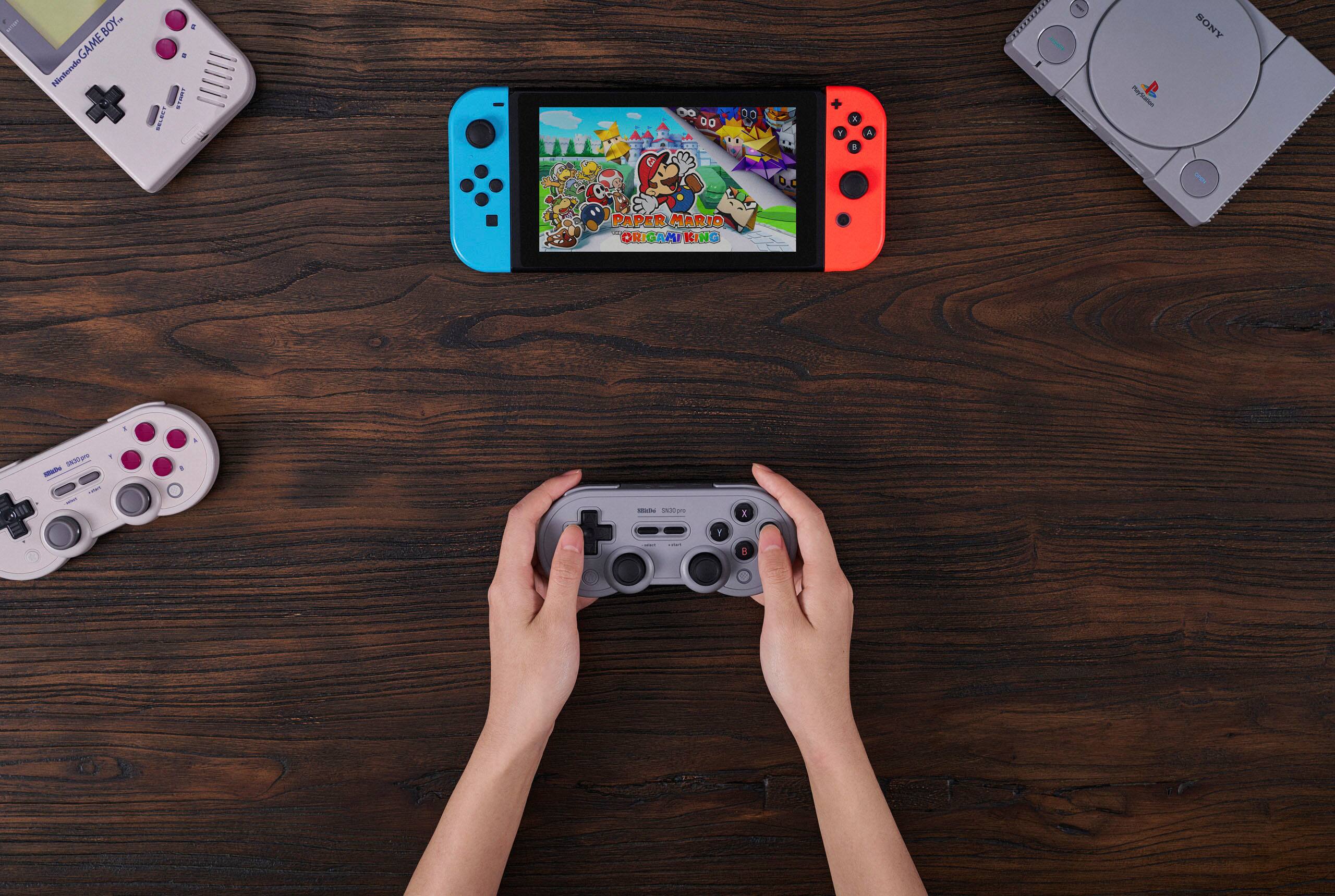 Alt View 19. 8BitDo - SN30 Pro Bluetooth Gamepad - Gray.
