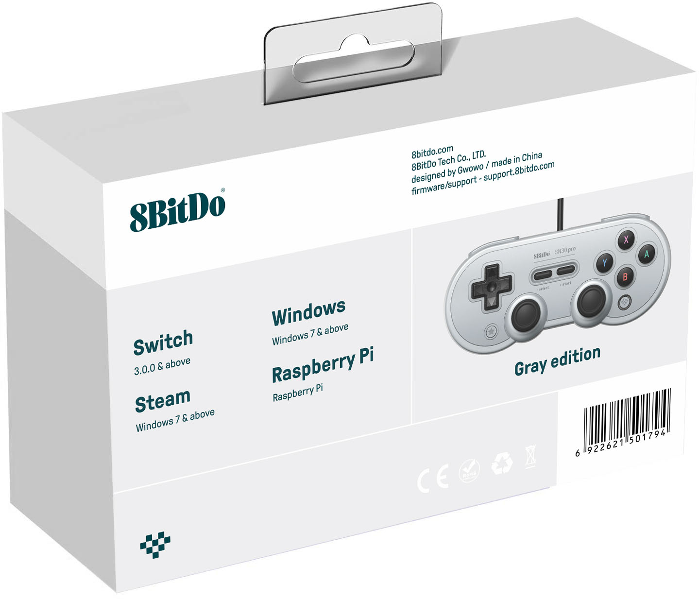 8BitDo SN30 Pro USB Gamepad Gray 82AD - Best Buy