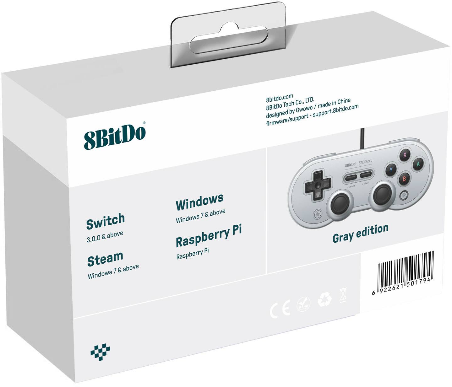 Alt View 16. 8BitDo - SN30 Pro USB Gamepad - Gray.