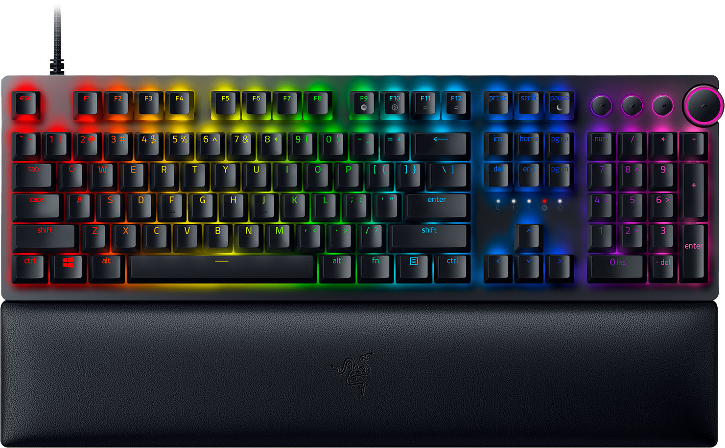 Razer Huntsman V2 Full Size Wired Optical Purple Clicky Gaming Keyboard with RGB Chroma Backlighting Black RZ03-03930400-R3U1 - Best Buy