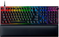 Razer - Huntsman V2 Full Size Wired Optical Purple Clicky Switch Gaming Keyboard with Chroma RGB Backlighting - Black - Front_Zoom