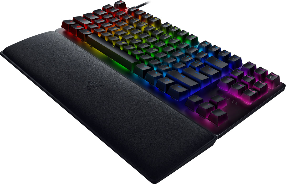 Razer Huntsman V2 TKL Tenkeyless Gaming Keyboard: Fast Clicky Optical  Switches w/Quick Keystrokes & 8000Hz Polling Rate - Detachable Type-C Cable  