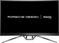 AOC - Geek Squad Certified Refurbished Porsche Design AGON 27" LED Curved QHD FreeSync Monitor - Black - Front_Zoom