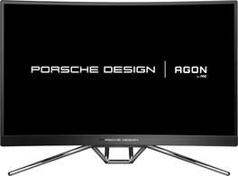 AOC - Geek Squad Certified Refurbished Porsche Design AGON 27" LED Curved QHD FreeSync Monitor - Black
