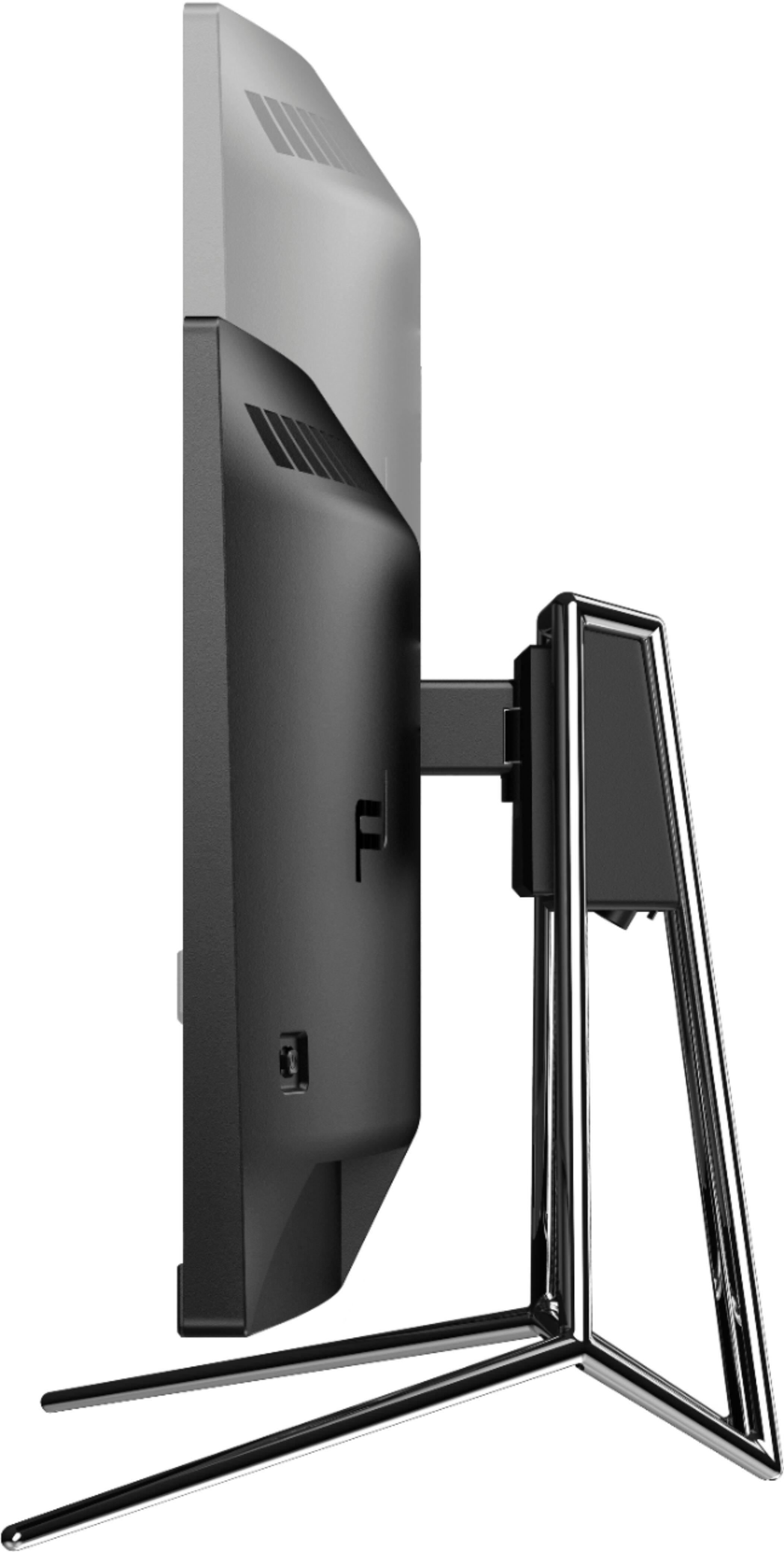 Left. AOC - Geek Squad Certified Refurbished Porsche Design AGON 27" LED Curved QHD FreeSync Monitor - Black.