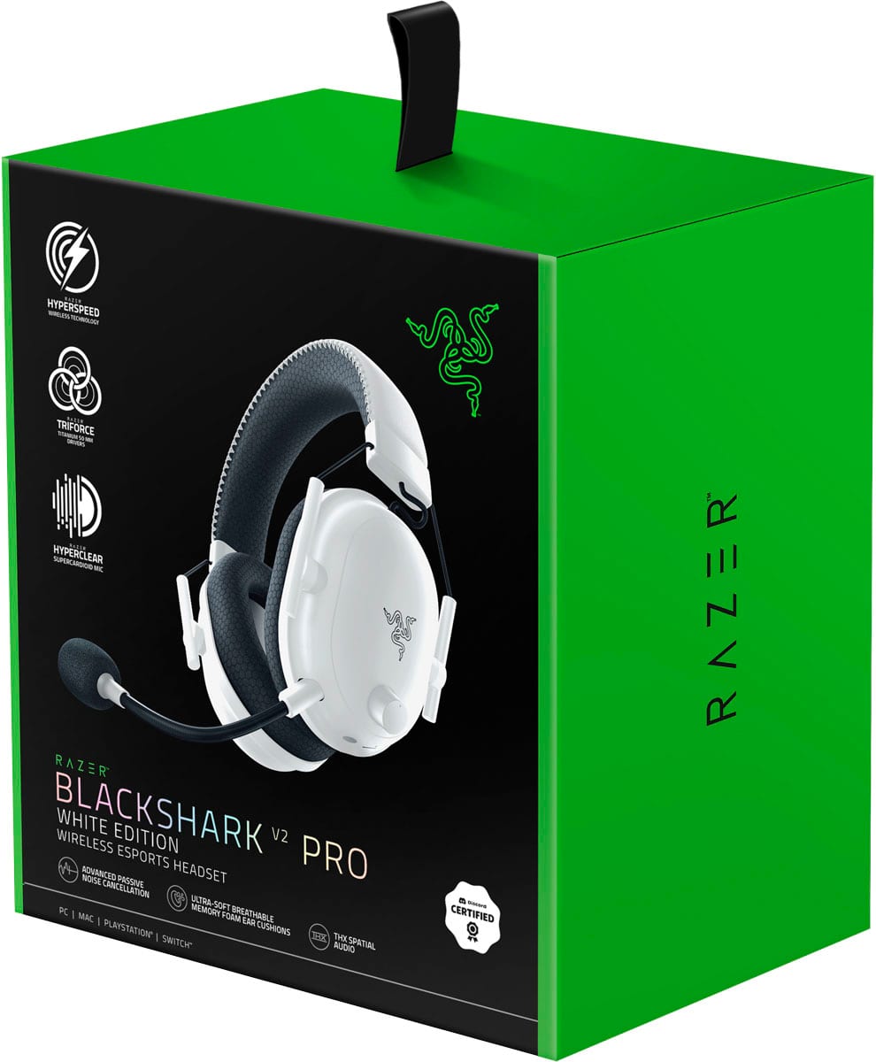 Razer BlackShark V2 Pro Wireless Gaming Headset for PC, PS5, PS4, Switch  White RZ04-03220300-R3U1 - Best Buy