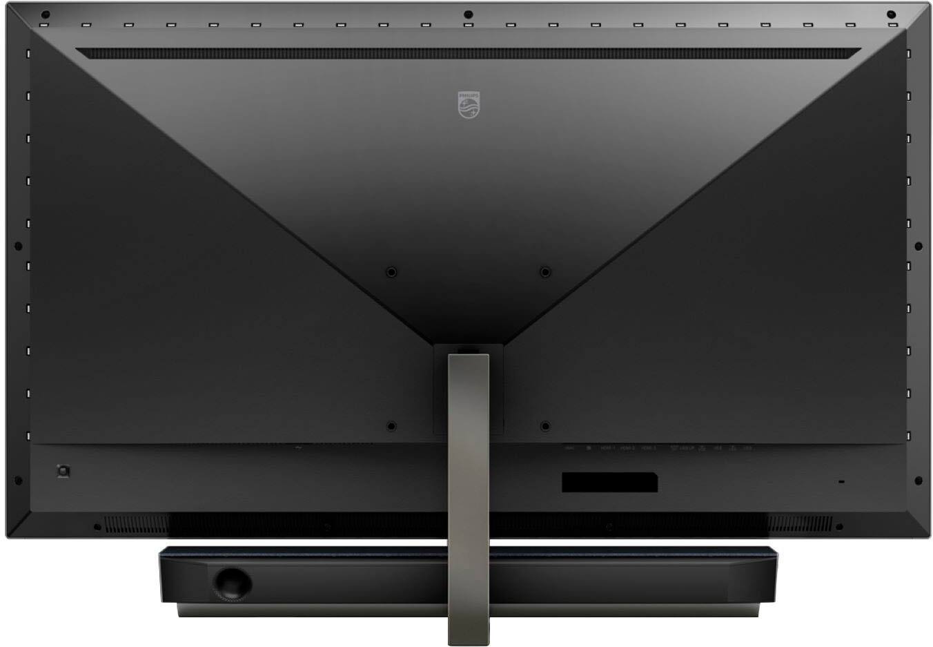 Back. Philips - Geek Squad Certified Refurbished Momentum 55" LED 4K HDR Gaming Monitor - Black.