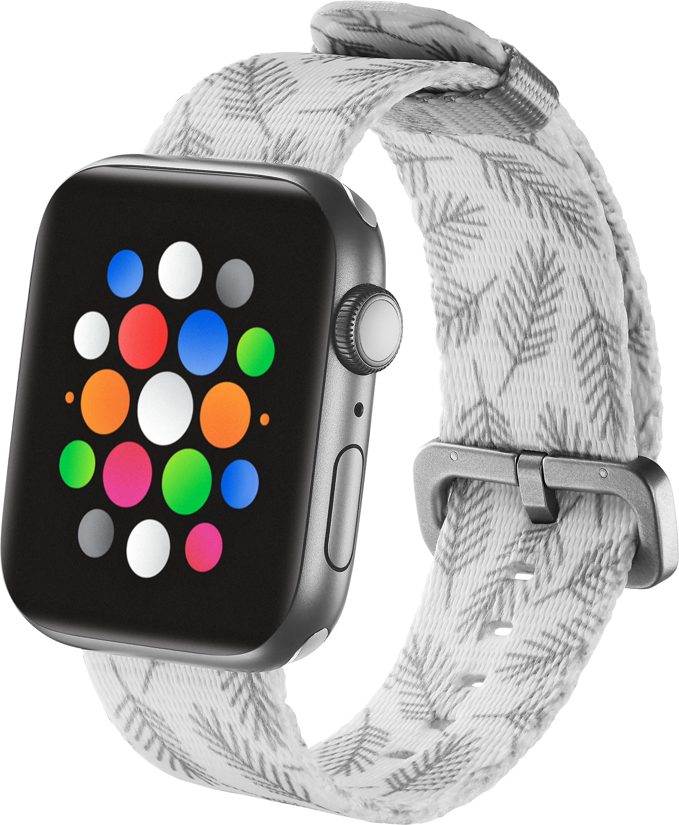Left View: Modal™ - Nylon Watch Band for Apple Watch 42mm, 44mm, and 45mm - Pine Needle