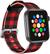 Angle. Modal™ - Nylon Watch Band for Apple Watch 38mm, 40mm, 41mm and Apple Watch Series 8 41mm - Red/Black Plaid.