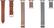 Alt View 13. Platinum™ - Leather & Metal Mesh Bands for Apple Watch 38mm, 40mm, 41mm and Apple Watch Series 8 41mm (3-Pack) - Copper Leather, Silver Mesh & Gold Mesh.