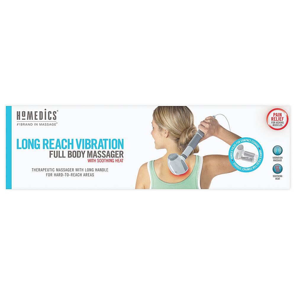 Alt View 14. Homedics - Thera P Long Reach Handheld Massager with Heat - White.